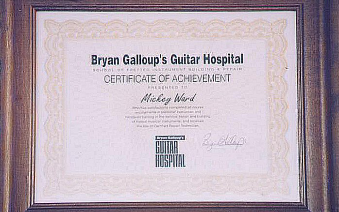 [Luthier Certification]