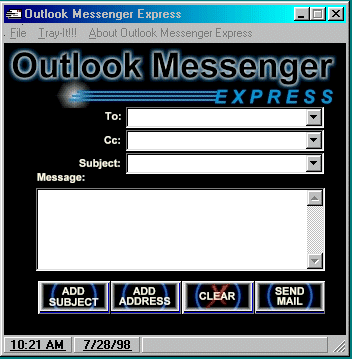 Outlook Messenger Express Screen Shot